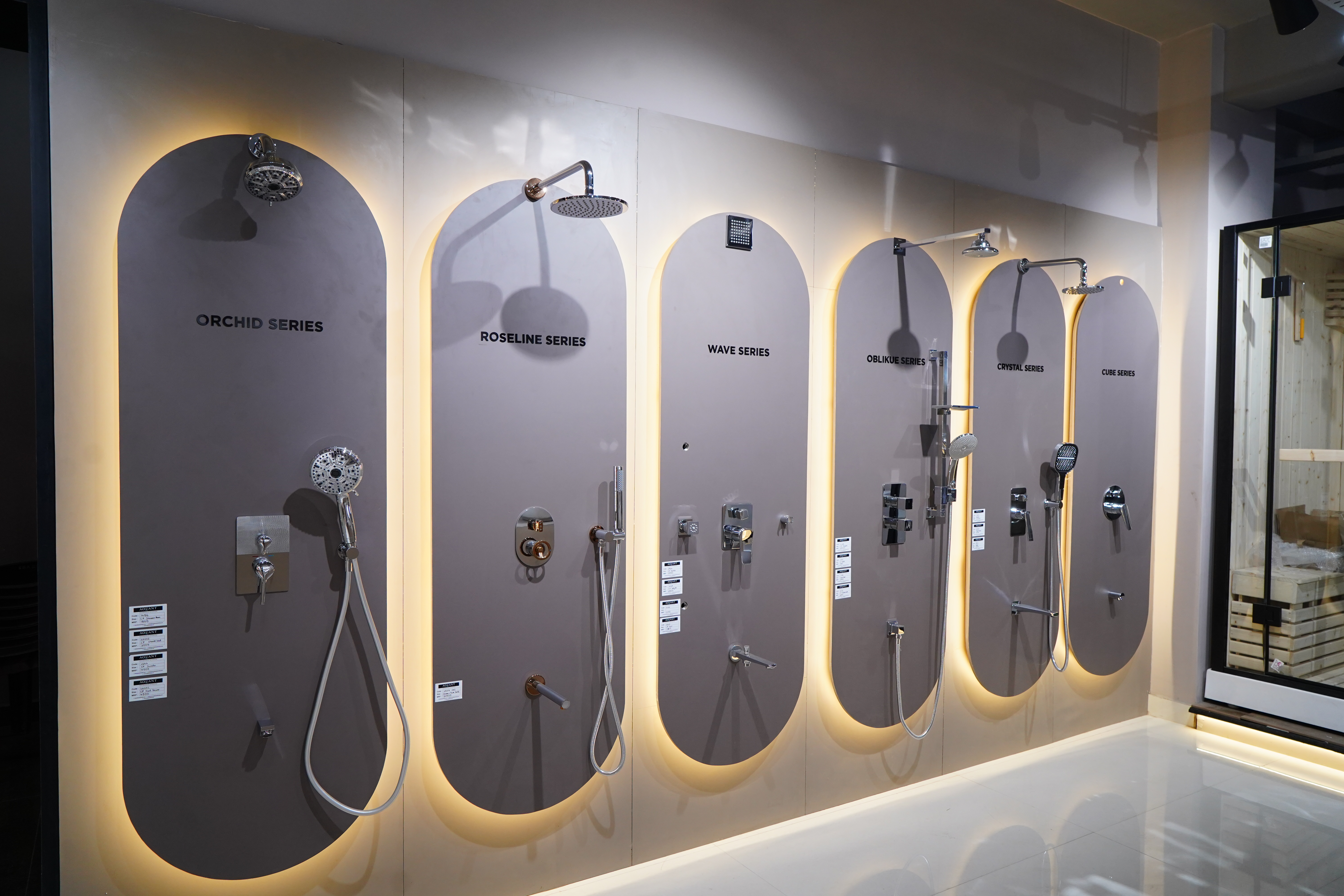 Premium shower and wellness display